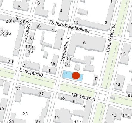 Karttakuva pysäköintialueesta