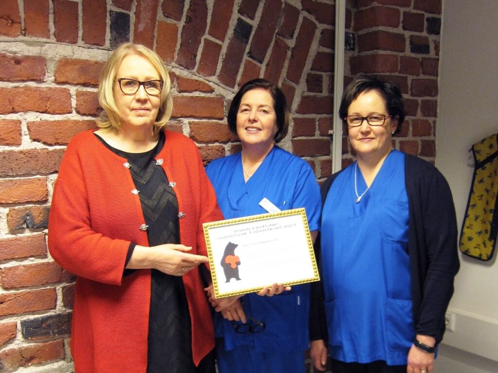 Suun terveydenhuolto on vuoden 2017 uudistuva työyhteisö