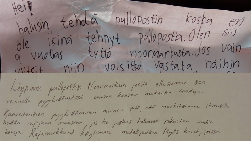 Pullopostin kirje ja vastaus