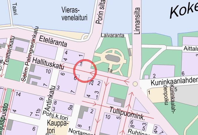 Yrjönkadun ja Hallituskadun risteys