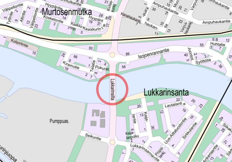 Karttakuva Lukkarinsillasta