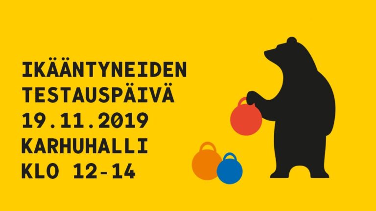Ikääntyneiden testauspäivä Karhuhallissa