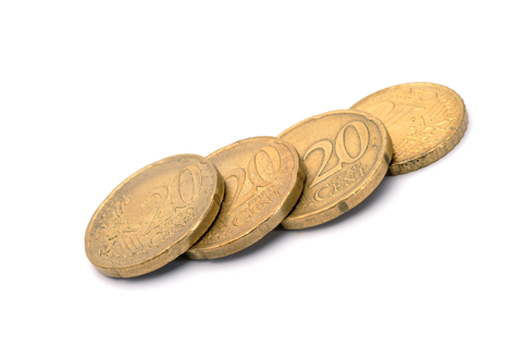 20 sentin kolikoita