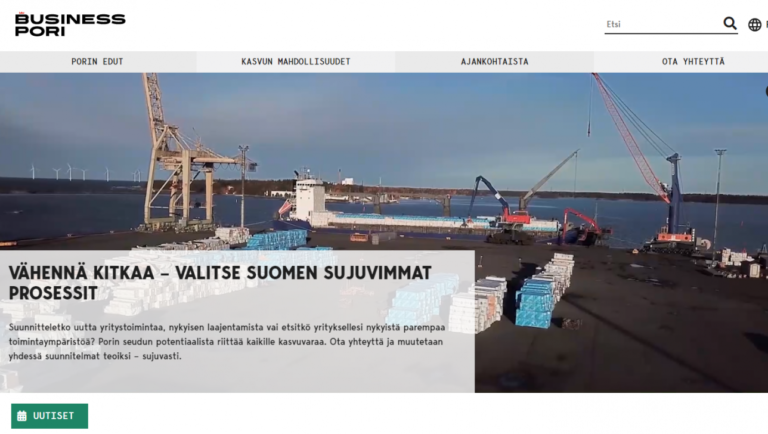 Business Porin verkkosivuista kuva