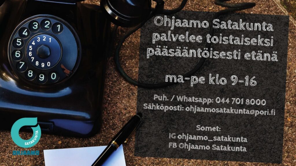 Ohjaamo Satakunta palvelee etänä