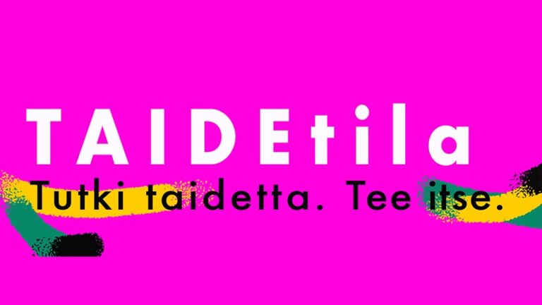 Porin taidemuseonTAIDEtilan logokuva. TAIDEtila. Tutki taidetta. Tee itse.