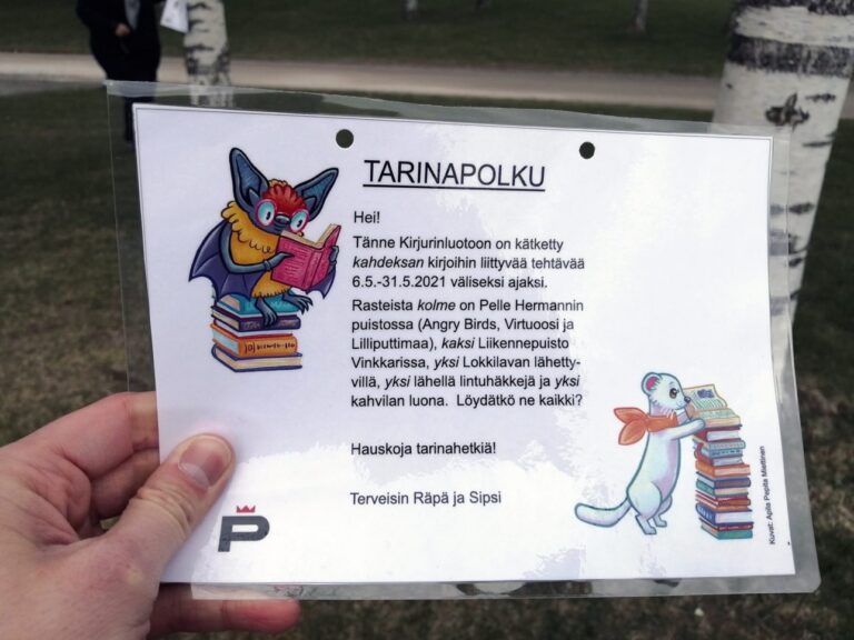 Tarinapolun tehtävärasti Kirjurinluodossa