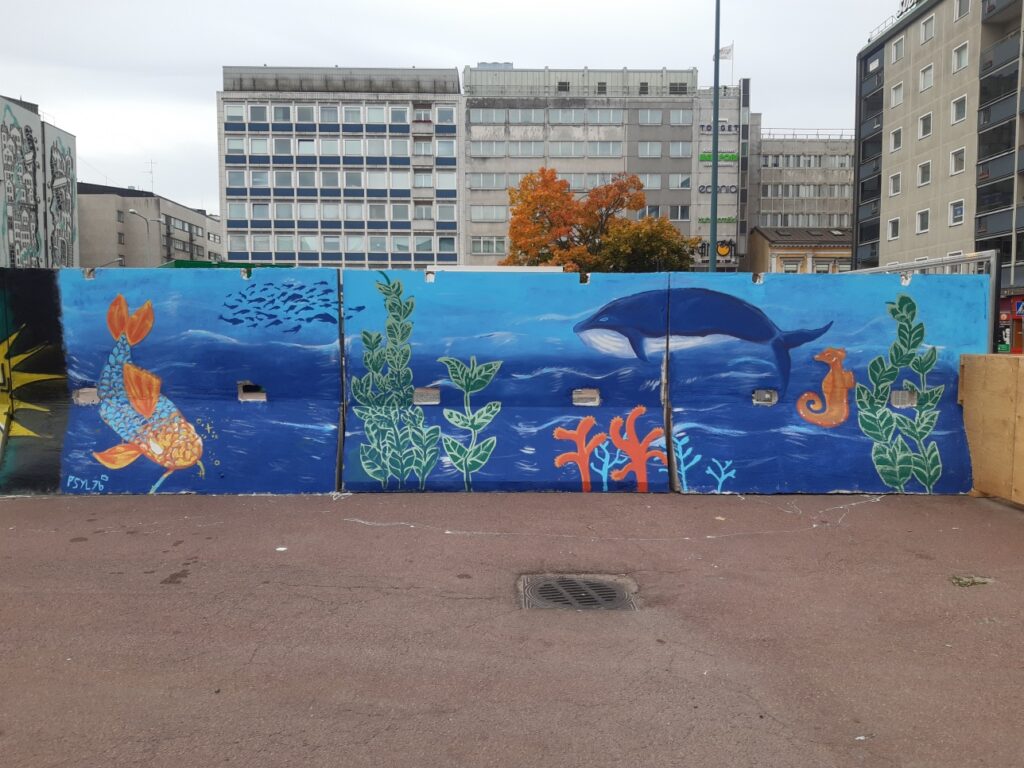 PSYL:n maalaus "Meri" torin Muurigalleriassa