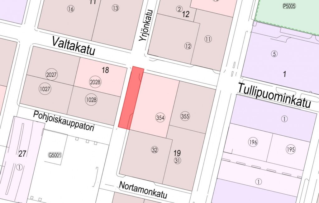 karttakuva yrjönkadun liikennejärjestelyistä