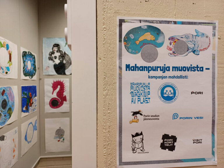 Kuva Mahanpuruja muovista -kampanjan julisteesta