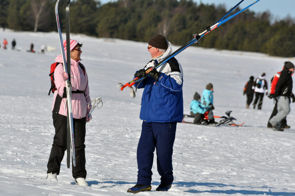 Hiihtäjät Yyterissä