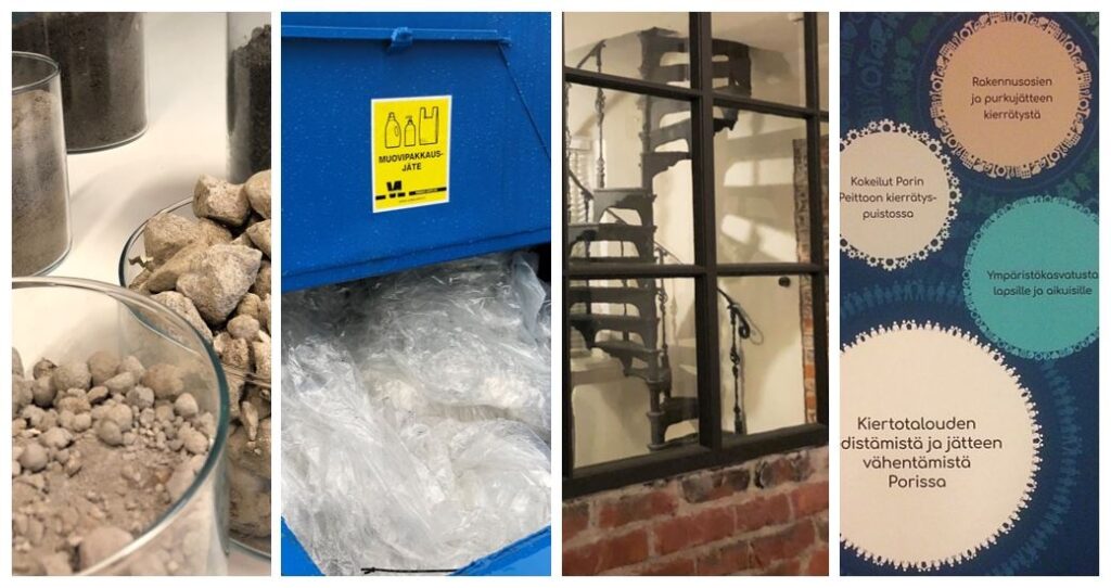 Rakentamisen Circwaste -hankkeeseen liittyvä kuvakollaasi