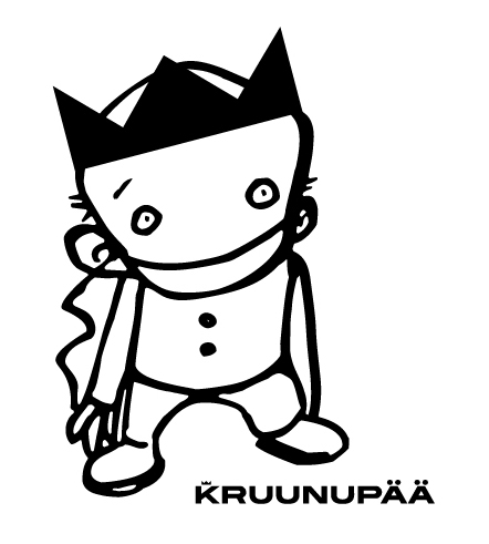 Kruunupään logo, jossa on piirretty kruunupäinen lapsi.