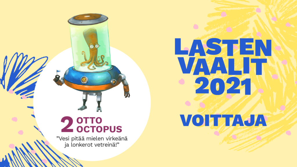Kuva lasten vaalien 2019 voittajasta.