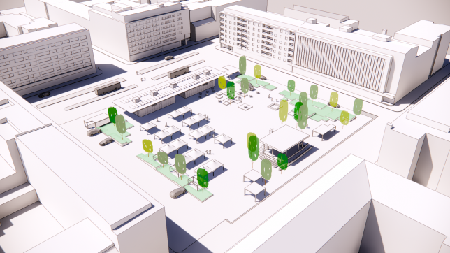 Kauppatorin yleissuunnitelmaluonnos, Porisquare, by Ramboll Finland Oy