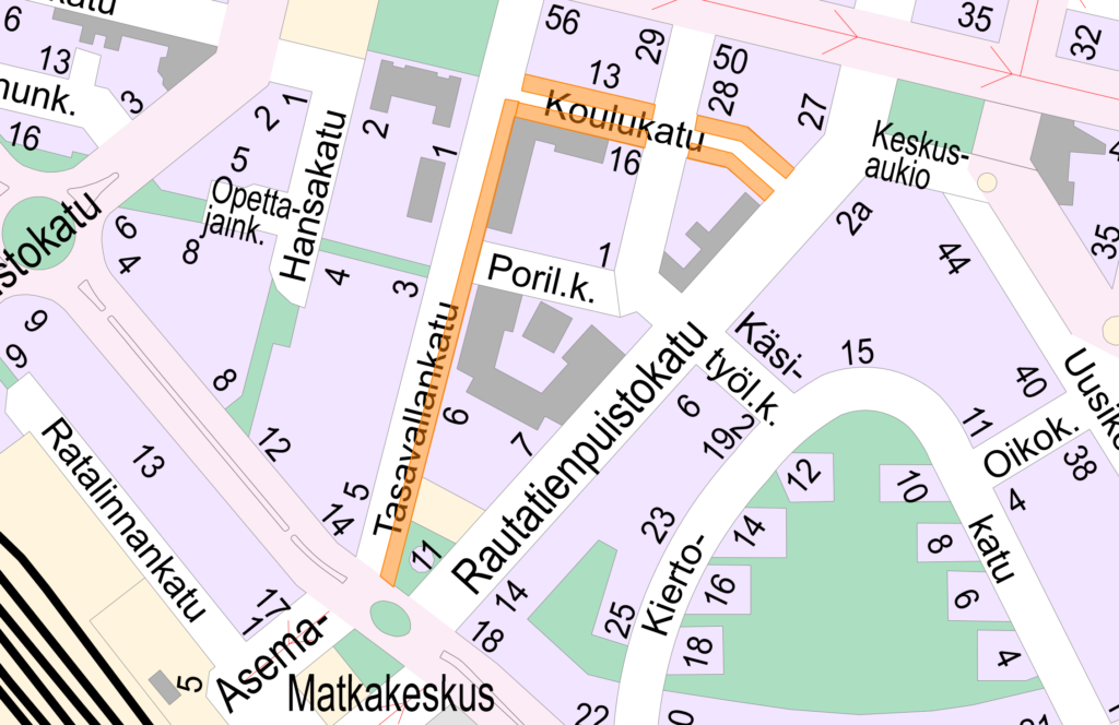 Karttakuva tasavallankadusta