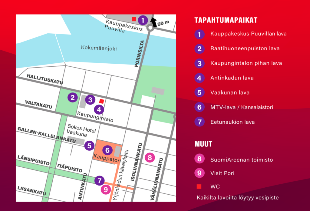 SuomiAreenan lavakartta