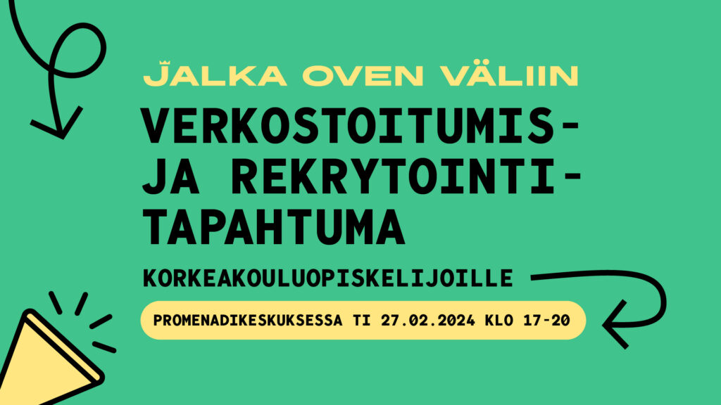 Jalka oven väliin -tapahtumakuva