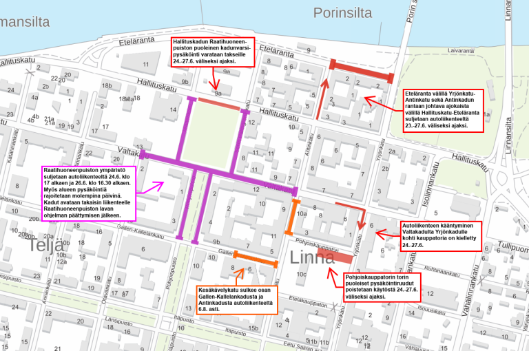 Kartta järjestelyistä