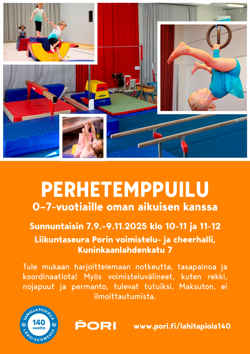 Perhetemppuilun mainos