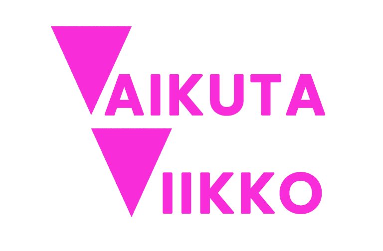 Valkoisella pohjalla pinkillä tekstillä vaikuta viikko.
