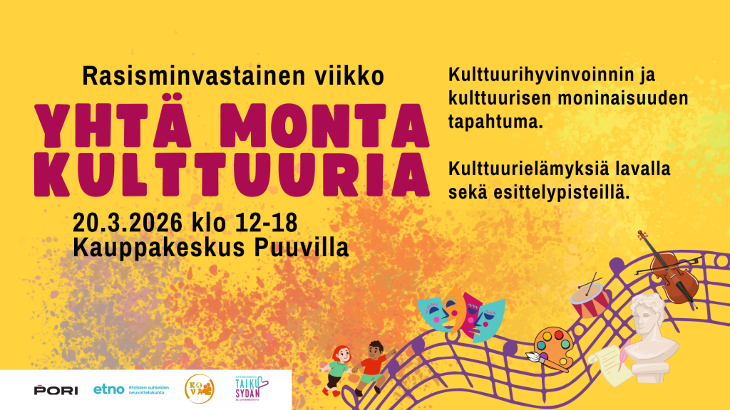 Mainoskuva Yhtä Monta Kulttuuria -tapahtumasta